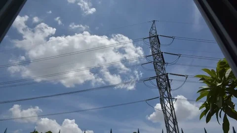 Timelapes. Clouds moving in the sky On bright blue days Stock Footage 78088644