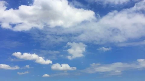 Timelapes. Clouds moving in the sky On bright blue days Stock Footage 78089451