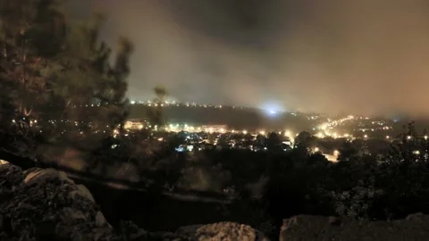 Timelapes night clouds  time lapse Video stock 133242199