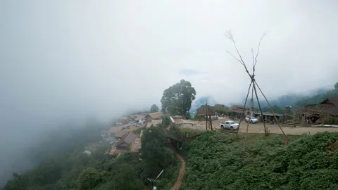 Timelaps Ban Pha Hee Mountain Village 動画素材 168842746
