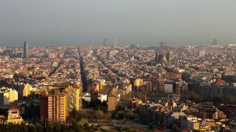 Timelaps Barcelona anochecer [short + postpro ESP] 動画素材 39778628