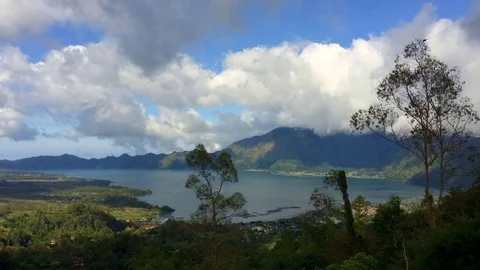 Timelaps Batur Lake Stock Footage 100841006