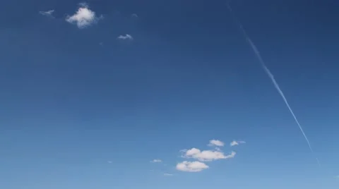 Timelaps clouds and airplanes, Full 4K Stock Footage 50803846