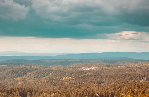 Timelaps. Clouds moving over the Bulgarian mountains. Stock Footage 59942270
