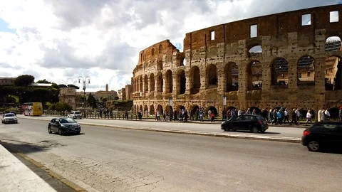 Timelaps of the Colosseum, Italy Stock Footage 120364386