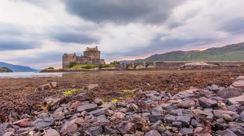 Timelaps of Eillon Donan Castle Tidal Stock Footage 40358038