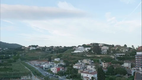 Timelaps of evenign in hills of Calella Stock Footage 115320591