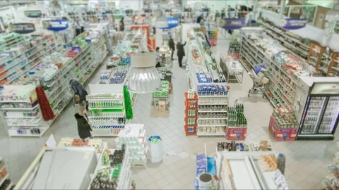 Timelaps grocery store Stock Footage 72213430