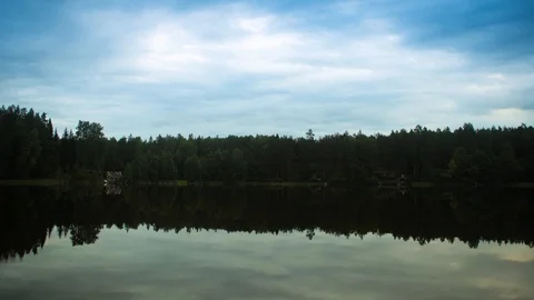 Timelaps. Lake in Finland Stock Footage 99651681