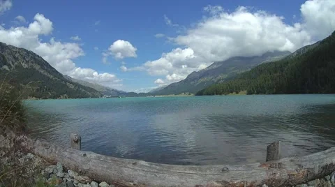 Timelaps Mountain lake Stock Footage