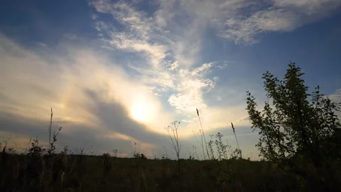 TimeLaps movement of clouds at sunrise. 4k video. Stock Footage 165170770
