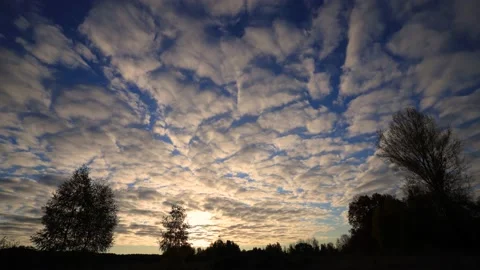TimeLaps movement of clouds at sunrise. 4k video. Stock Footage 165170805