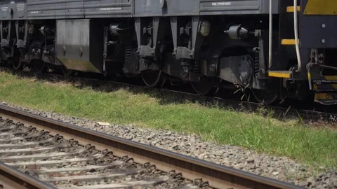 Timelaps  movement of a Train wagons loaded with Fuel Oil on Railway Tracks Stock Footage 237470254