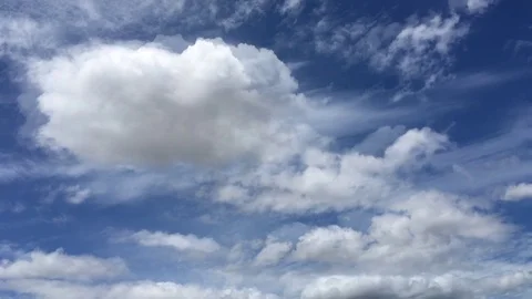 Timelaps Movement of white clouds Stock Footage 111824241