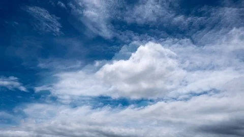 Timelaps Movement of white clouds Stock Footage 111824375