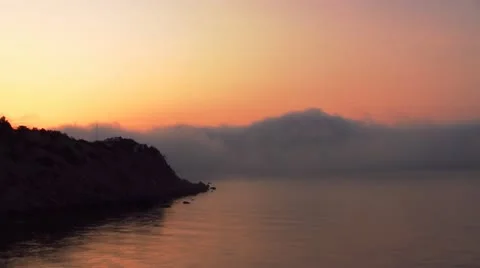 Timelaps of moving fog Stock Footage 12228651