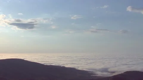 Timelaps of moving fog in mountains Stock Footage 11396699