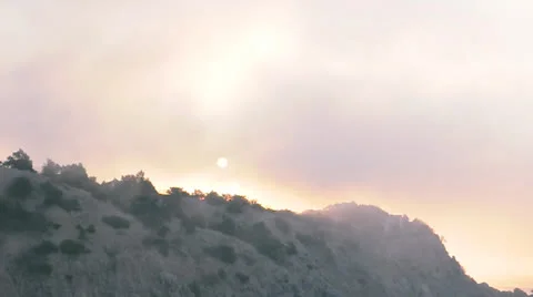Timelaps of moving fog in mountains Stock Footage 25231082