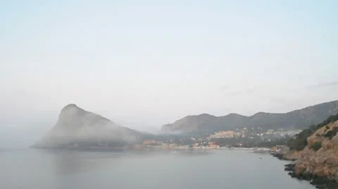 Timelaps of moving fog in mountains Stock Footage 25231147