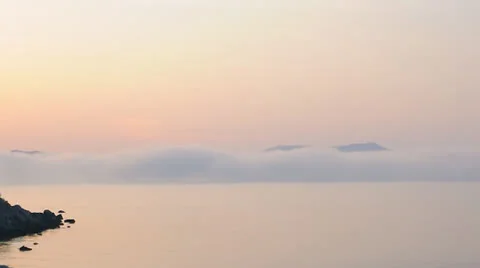 Timelaps of moving fog in mountains Stock Footage 25231524