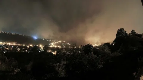 Timelaps night clouds  Video stock 133242246