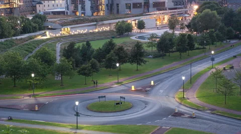 Timelaps of Scottish Parliment 2 Stock Footage 40233047