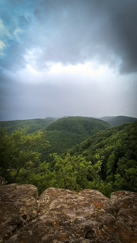 Timelaps sunny to rain overcast vertical video 動画素材 280026421
