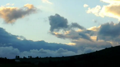 Timelaps sunset in Carpathian mountains Stock Footage 841354