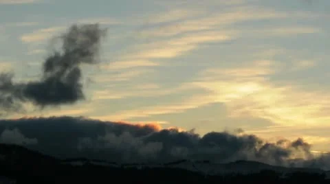 Timelaps sunset in Carpathian mountains Stock Footage 11196959