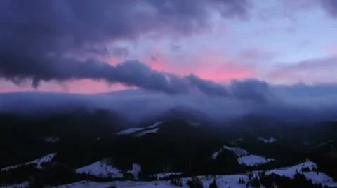 Timelaps sunset in Carpathian mountains 動画素材 11197403
