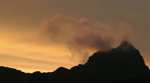 Timelaps sunset in Ergaki mountains Stock Footage