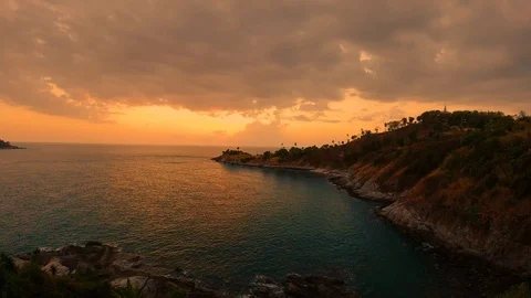 Timelaps sunset on tropical island Stock Footage 125303669