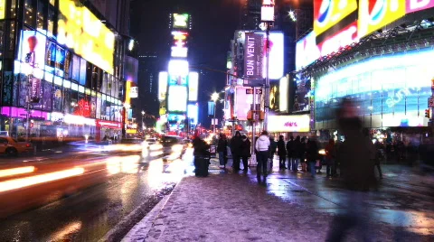 Timelaps Times Square Stock Footage 328018