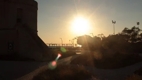 Timelaps of a tower in Apulia, Italy Stock Footage 94075652