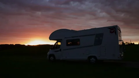 Timelaps with the view on a Campervan Video stock 149595450