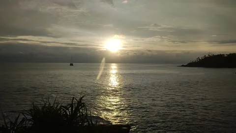 Timelaps - Watching Sunset from Parrott rock - Mirissa Sri Lanka🇱🇰 動画素材 239615054