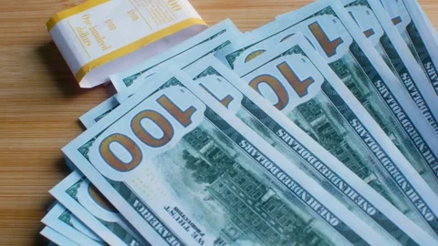 Timelapse of $100 banknotes Stock Footage 315936816