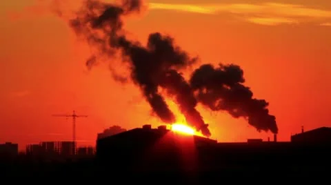 Timelapse 1080p: Pollution of the environment Stock Footage