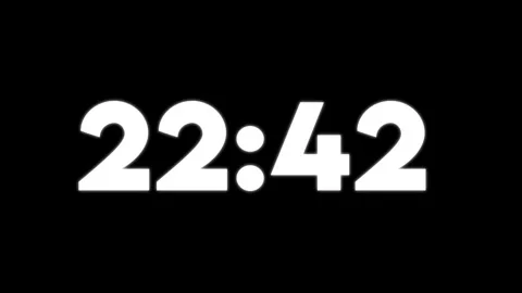 Timelapse of 24 hour clock transitioning to 23 minutes past 24 hours digita.. Stock Footage 326664159