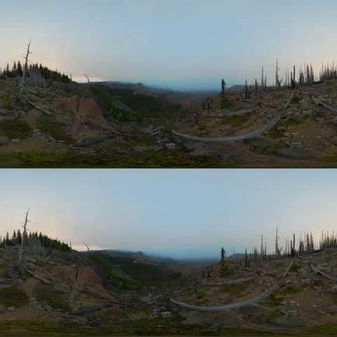Timelapse 3D 360 Oregon Mountains Sun Rise Stock Footage 254597461
