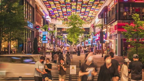 TimeLapse 4 k technopark Songdo in Songdo technopark, Incheon, South Korea. Stock Footage 203441851