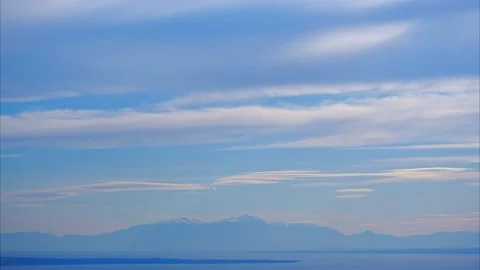 TIMELAPSE  4K OLYMPUS MOUNTAIN SKY BLUE SEA  CLOUDS Video stock 237333754