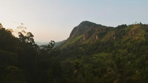 Timelapse 4k Panoramic static view at Adams Peak Hiking Adventure in Sri La.. Stock-Footage 309805520
