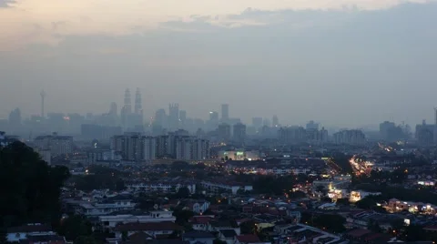 Timelapse 4K sunset KL 動画素材 44557732