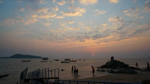 Timelapse 4K sunset at Phuket Stock Footage 46963950
