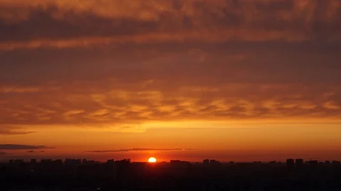 Timelapse 4K UltraHD sunset in City Stock Footage