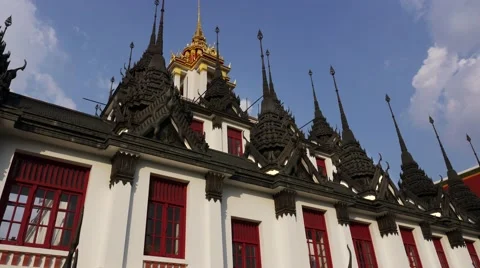 Timelapse  4K Wat Ratchanatdaram Religion Hdv Bangkok Bu Stock Footage 46506611