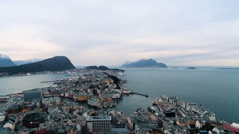Timelapse of Aalesund Stockbeeldmateriaal 89946914