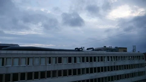 Timelapse of abandoned grey building Stock Footage 158767707