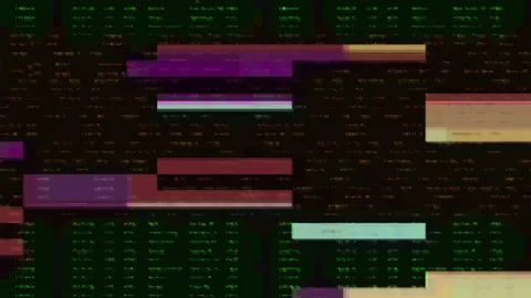 Timelapse Abstract Close up of Data Scrolling on Glitching Computer Screen Stock Footage 218456139